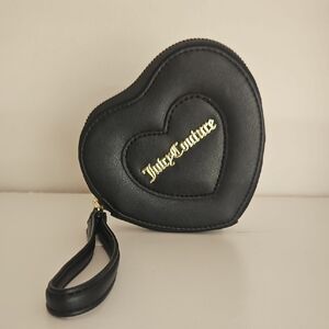 Juicy Couture Heart-Shaped Black Wristlet